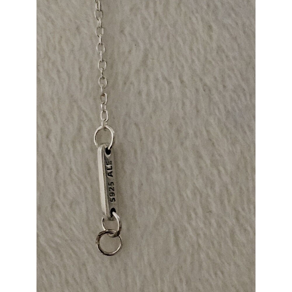 Genuine 925 Sterling Silver Necklace & Earrings Set Pink Heart Necklace. - Picture 5 of 9